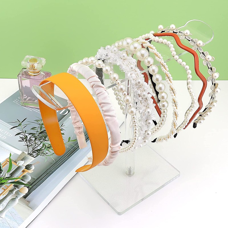 Baoswi Acrylic Headband Holder, Hair Accessories Organiser, Clear Stand for