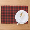 Christmas Plaid Red Black Buffalo Check Placemats for Dining Table