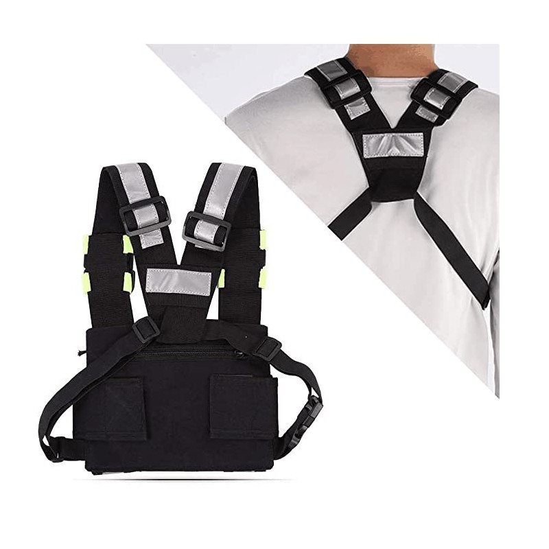Clakllie Tactical Chest Bag Reflective Vest Chest Bag Outdoor Water