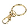 100PCS Gold Lobster Claw Clasp with Key Rings Rustproof Metal