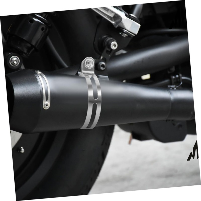 Mobestech Stainless Steel Motorcycle Exhaust Clamp for Bikes Hanger for