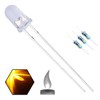EDGELEC 100pcs 5mm Yellow Flicker Flickering LED Diodes Candle Flicking