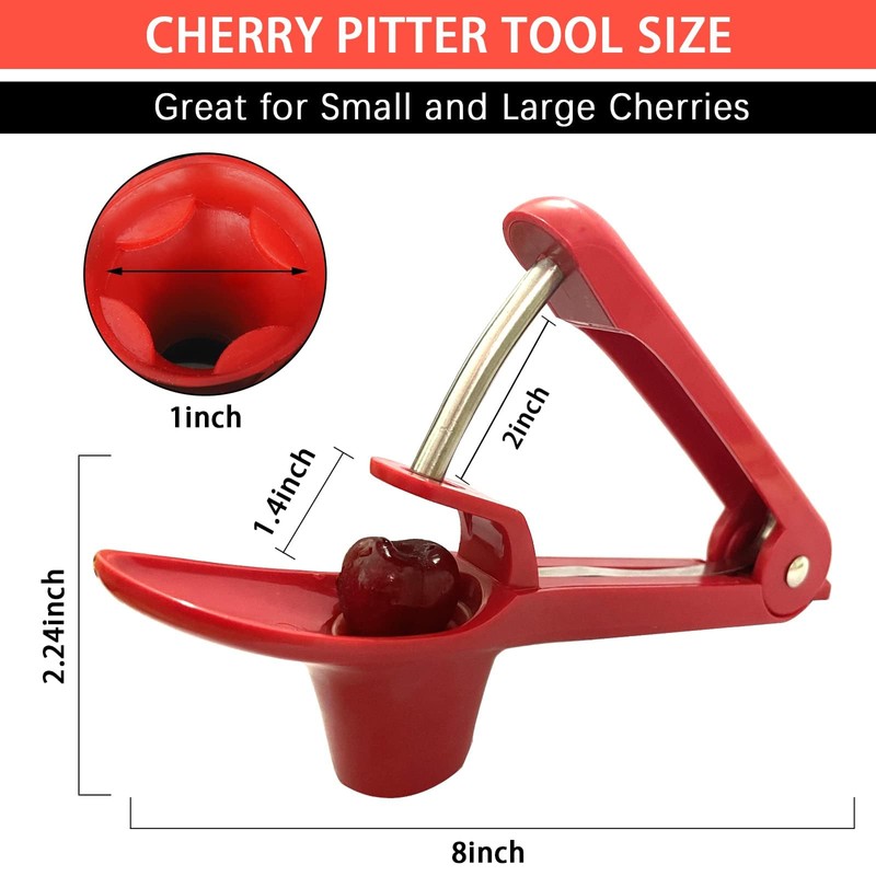 Cherry Pitter Tool, Heavy-Duty Stainless Steel Pitting Tool, Portable Cherries