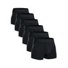 Comfneat Men's 6-Pack Trunks Cotton Spandex Underwear (Black 6-Pack, M)
