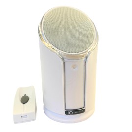 Battery Powered Wireless Portable Door Bell Chime with Visual Alert Kit, 8 Chime Tones, 4 Volume Levels, 1 button White