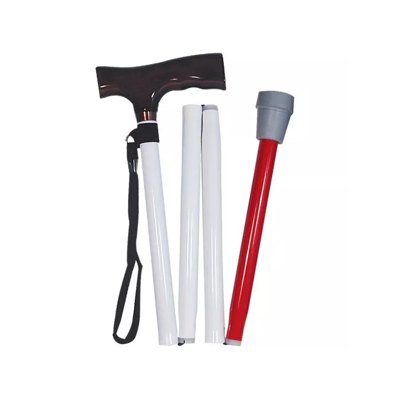 Ambutech Walking Cane for the Blind Adjustable Aluminum Folding Support