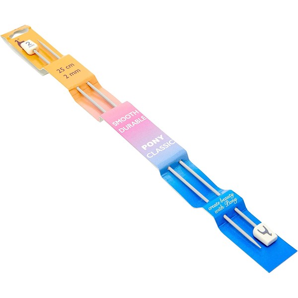 Pony P31609 aluminium single pointed knitting needle 4mm x 25cm