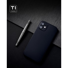 TIMULTI Small Titanium Pen,4.33'' Mini Ballpoint Portable Pen for Office, Writing, Special Gifts (Stonewashed Gray)