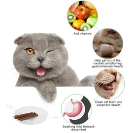 Adiwo Catnip Sticks, Pack of 32 Matatabi Cat Sticks Catnip Toy Matatabi Stick Cat Sticks Catnip Teeth Cleaning Dental Cat Toy for Cats Dental Care 6-8 mm