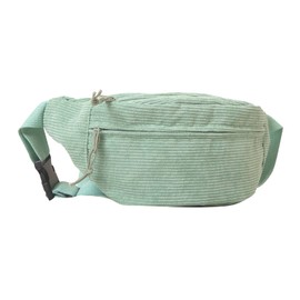 Thoquene Women's Corduroy Bum Bag, Large Capacity Bum Bag, Corduroy, Green Bum Bag, Green, deconstructed