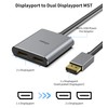 DisplayPort to Dual DisplayPort Splitter Adapter 4K60Hz for Dual Monitor,