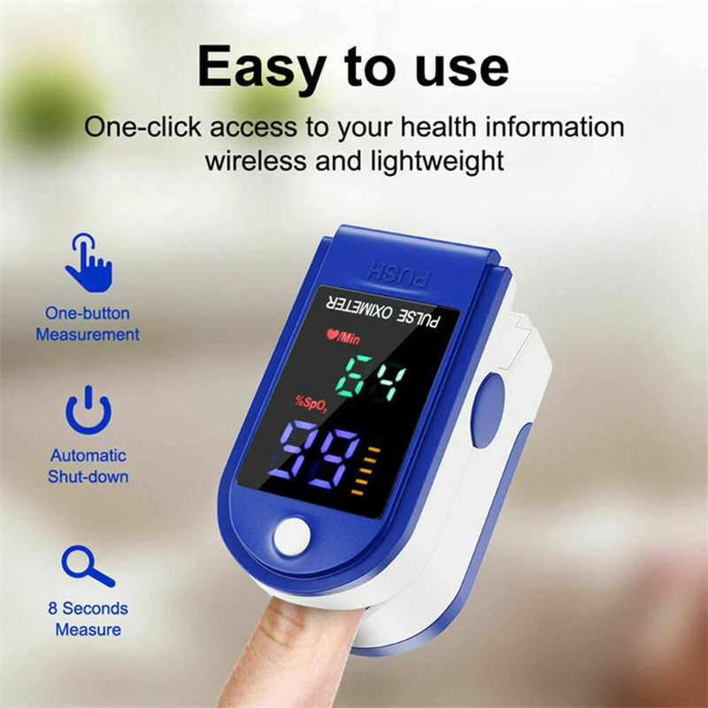 Finger Pulse Oximeter with LED Display - Family Medical Health