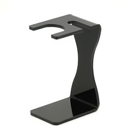 lasenersm 1 Piece Acrylic Shaving Brush and Razor Holder Shave Brush Stand Beard Brush Holder Razor Stand Razor Brush Holder for Razor Storage Men's Shaving Tool(Black)