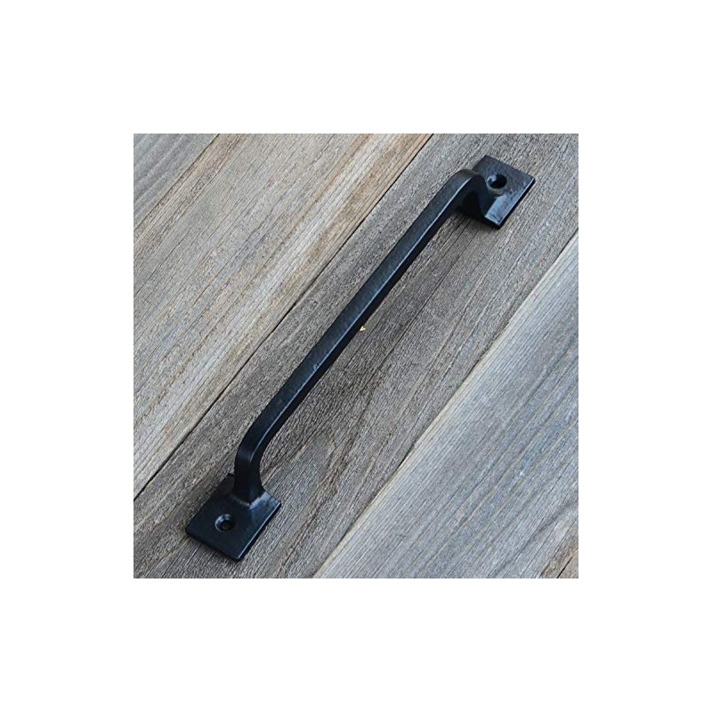 CRAFTSMAN ROAD Black Cast Iron Pull Handles 9 inch (Squared