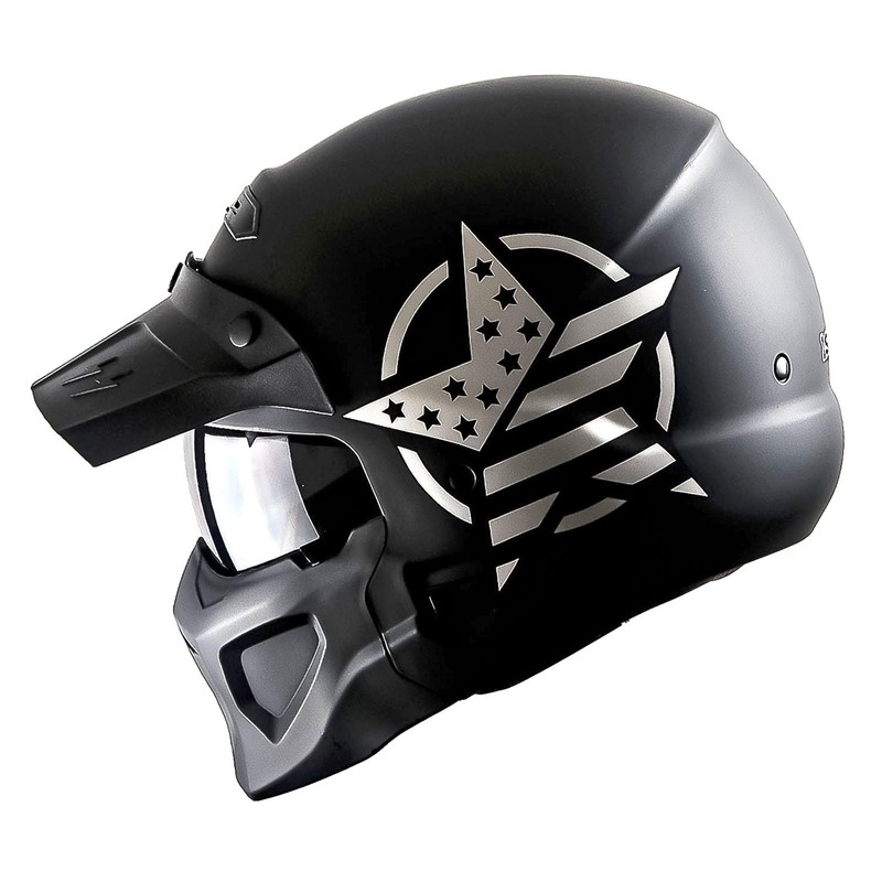 1Storm Motorcycle Full Face Helmet Open Face Helmet with Smoked