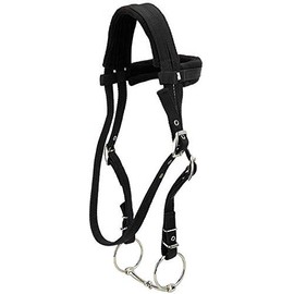 Horse Snaffle Bridle with Rein Red Adjustable Horse Halter Harness Horse Headstalls horse bit with Soft Cushion for Horse Black/Medium