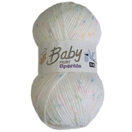Woolcraft Baby Print SPARKLE DK Knitting Wool Yarn 100g - 634 Dolly Mixture