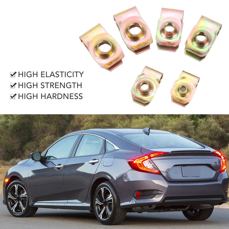60Pcs U Nut Clip Kit Strong Rust Resistance High Elasticity