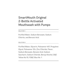 SmartMouth Original 2-Bottle Zinc Activated Mouthwash with Pumps - Instant Fresh Breath Mouthwash - Eliminates Bad Odors & Bad Breath - Sugar, Gluten & Alcohol-Free - Fresh Mint - 16 fl oz, 2-Pack