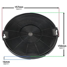 SPARES2GO EFF75 Type Carbon Filters For Electrolux Oven Cooker Hood (Pack of 2)