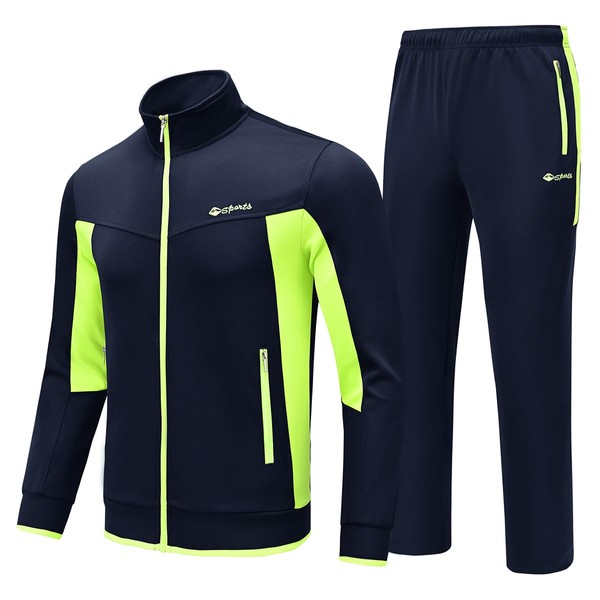BASUDAM Men's Track Suits 2 Piece Long Sleeve Warm Up