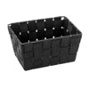 WENKO 20360100 Storage basket Adria Mini Long Black - bathroom
