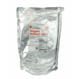 Organic Nonfat Dry Milk Powder USDA Organic 40 Serving Pouch. 10+ Shelf Life Condensed Powdered Milk