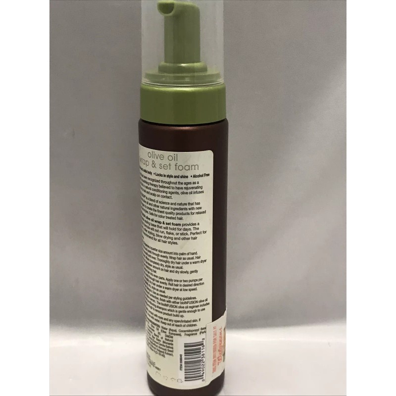 Riviera Brands Bioinfusion Olive Oil Wrap & Set Foam, Alcohol-Free,