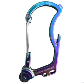 OUTDOOR ELEMENT | Grand Teton Firebiner | Souvenir | Keychain Emergency Tool | Fire Starter | Carabiner | Bottle Opener | Multi Tool