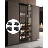 AWEN 8Pcs Square Adjustable Frameless Glass Shelf Bracket Holder, Black