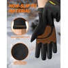 AXEVMEN Winter Gloves (Black, Medium)