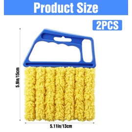2 Pcs Blind Duster for Wood Blinds, 7 Finger Blind Cleaner Duster Tool