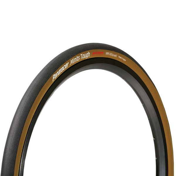 Panaracer Clincher Tire, Minute Tough 8W2081-MNT-D3 Clincher Tire, Black/Brown Side (Small Diameter Car, Folding Bicycle, Street Riding, Commuting)