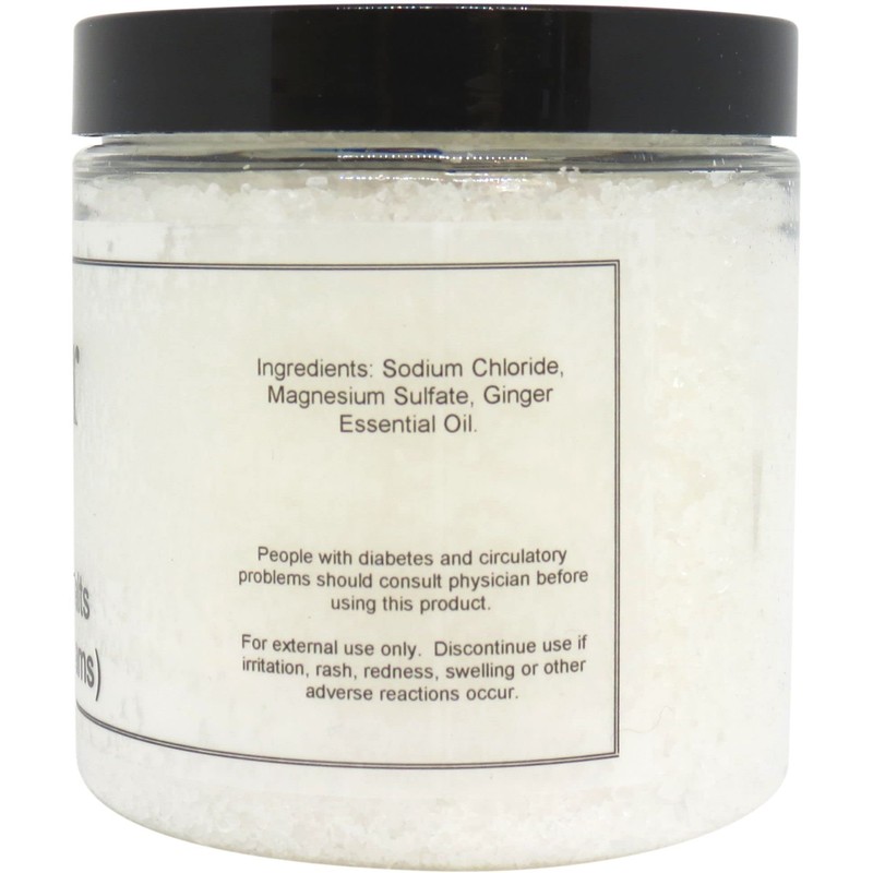 All Natural Ginger Bath Salts by Eclectic Lady, 8 ounces