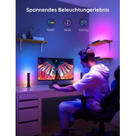 Govee LED Lightbar, RGBICWW TV Hintergrundbeleuchtung funktioniert mit Alexa und Google Assistant, App Steuerung dimmbar 16 Millionen Farben für Zimmer, Gaming Deko
