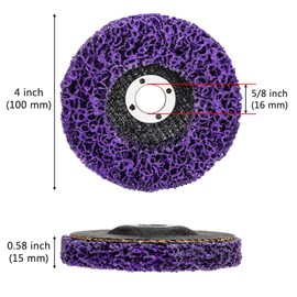Elsjoy 6 Pack 4" x 5/8" Strip Discs for Angle Grinder, Rust Remover Wheel Grinder Paint Stripping Wheel, Paint Removal Disc, Clean and Remove Scaling and Oxidation
