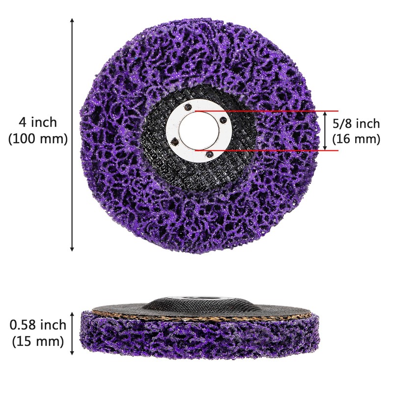 Elsjoy 6 Pack 4" x 5/8" Strip Discs for Angle
