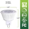 Bioluz LED 5 Pack MR16 50 Watt Halogen Equivalent Dimmable