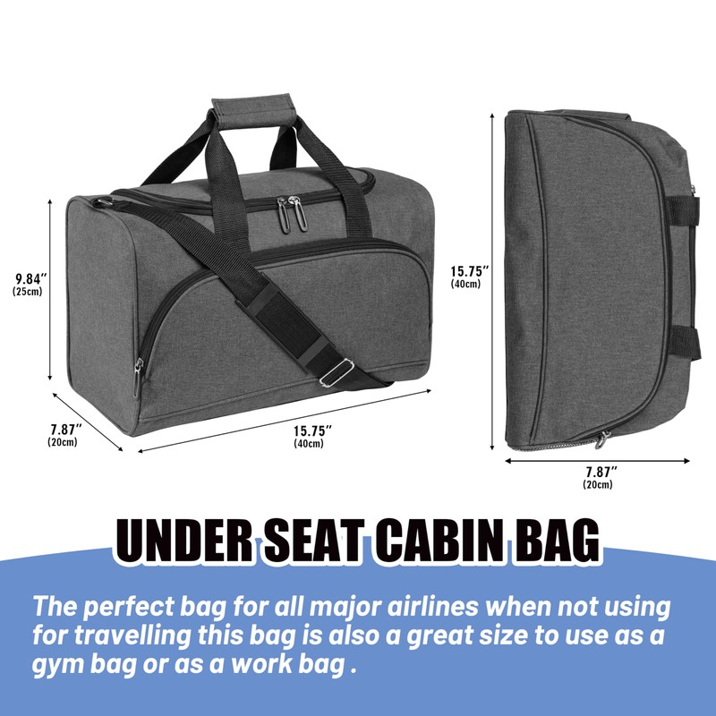 Finnhomy 20L Underseat Cabin Bag,Carry On Luggage for Airlines, Travel