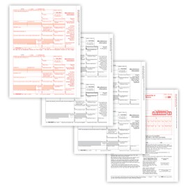 ComplyRight 1099-MISC 4-Part Tax Forms Set (100 Recipients), Tax Filing Supplies