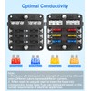 Telsitine 6 Way Fuse Box, 12V Blade Fuse Block, 6