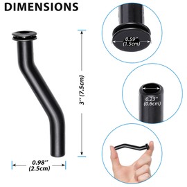 (4pc) Vizava 596163 Vacuum Hose Compatible For John Deere D125 D130 D140 D160 D170 Briggs and Stratton Lawn Mower Tractor Replaces 593998 797408 Black,3 Inches Durable Rubber Vacuum Hose