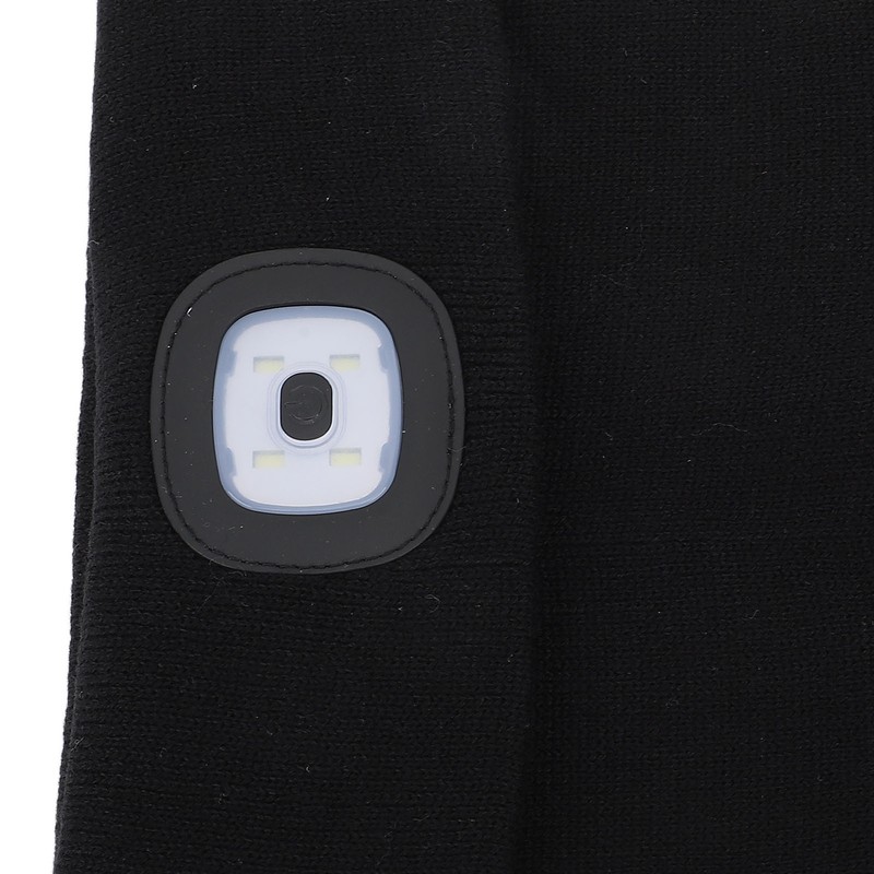 LED Beanie Hat Adjustable Brightness USB Rechargeable Soft Warm Knitted