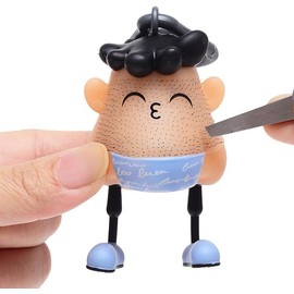 Novelty Plucking Blackhead Fidget Toys Cartoon Pulling Hair Beard Skin Picking Keychain Pimple Anti Stress for Kids Adults Gifts