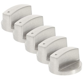 DOITOOL 5pcs Replacement Furnace Knob Gas Range Knobs Replacements Gas Stove Control Knobs Burner Knobs Replacements Oven Knobs Gas Stove Knobs Replacements Stainless Steel Gas Stove Knobs