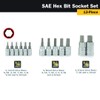 Titan 85530 13-Piece SAE Hex Bit Socket Set, Magnetic Socket