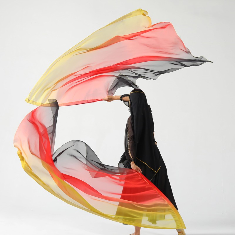 MUNAFIE Worship Flags 2 Pieces Praise Dance Flags Rectangle Colourful