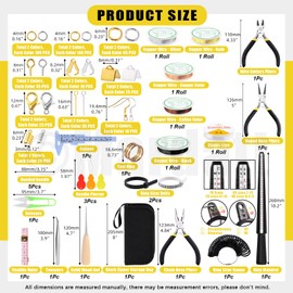 Mardatt 957pcs Jewelry Making Supplies Kit Includes Jewelry Pliers, Ring Sizer Measuring Tool, Craft Wires, Jump Ring Opener and Other Jewelry Findings Accessories for Jewellery Making and Repair