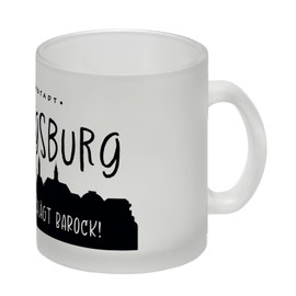Ludwigsburg Skyline Mein Herz schlägt Barock Glas Tasse Lustiger Barock-Spruch, ideal für Architektur-Fans