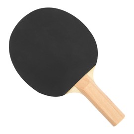 Idena 40202 Table Tennis Bat Training with Wooden Handle and Rubber Coating in Red and Black, Racket for Beginners, Club and Leisure